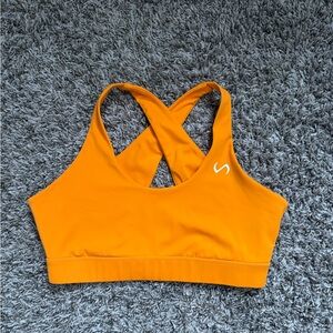TLF Orange Cross-Back Sports Bra